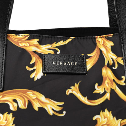 Versace Nylon Baroque Print Tote Black 10 of 12