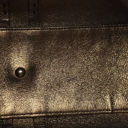 Saint Laurent Calfskin Reversible Double Sac Y Tote Gold Brown 8 of 12