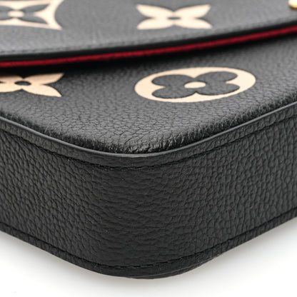 Louis Vuitton Empreinte Monogram Giant Felicie Pochette Black Beige 8 of 10