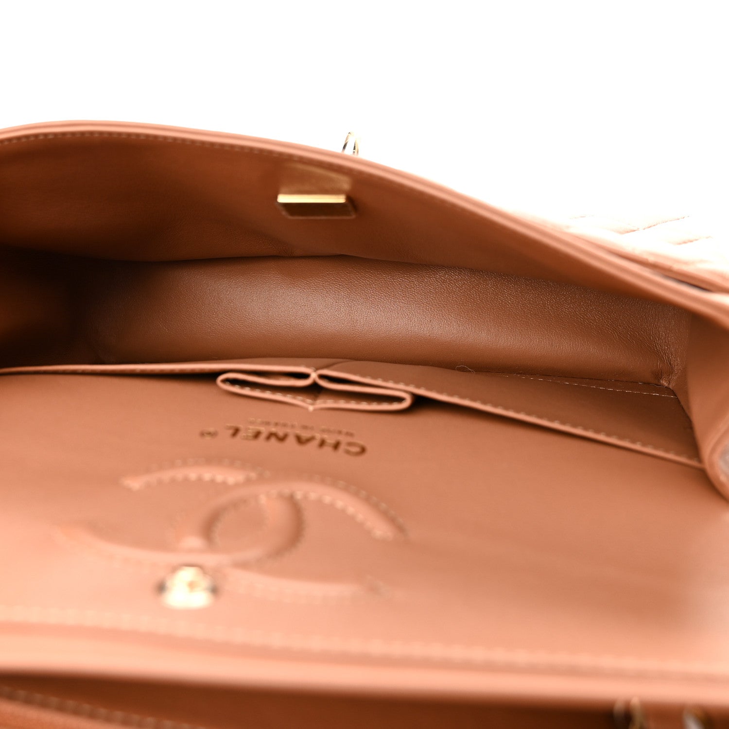 Chanel Lambskin Quilted Small Double Flap Brown 5 of 11