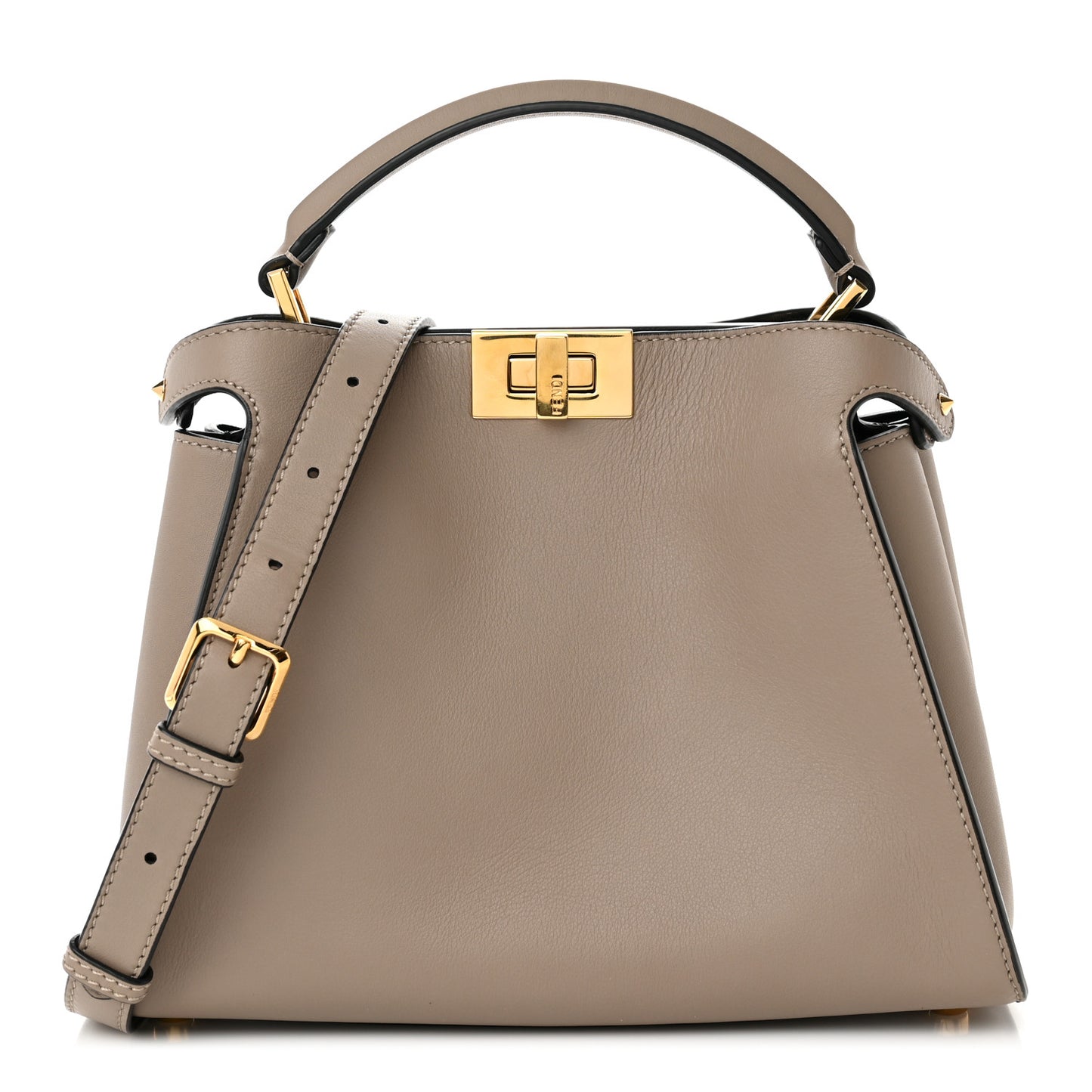 Vitello Tahiti Burro Medium Peekaboo Iconic Essentially Satchel Tortora Black
