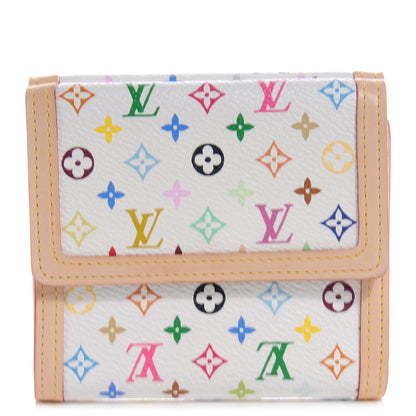 Louis Vuitton Monogram Multicolor Porte-Monnaie Billets Wallet White 1 of 8
