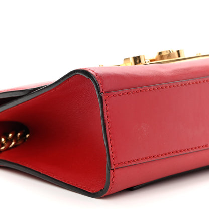 Gucci Calfskin Small Padlock Shoulder Bag Hibiscus Red 9 of 13