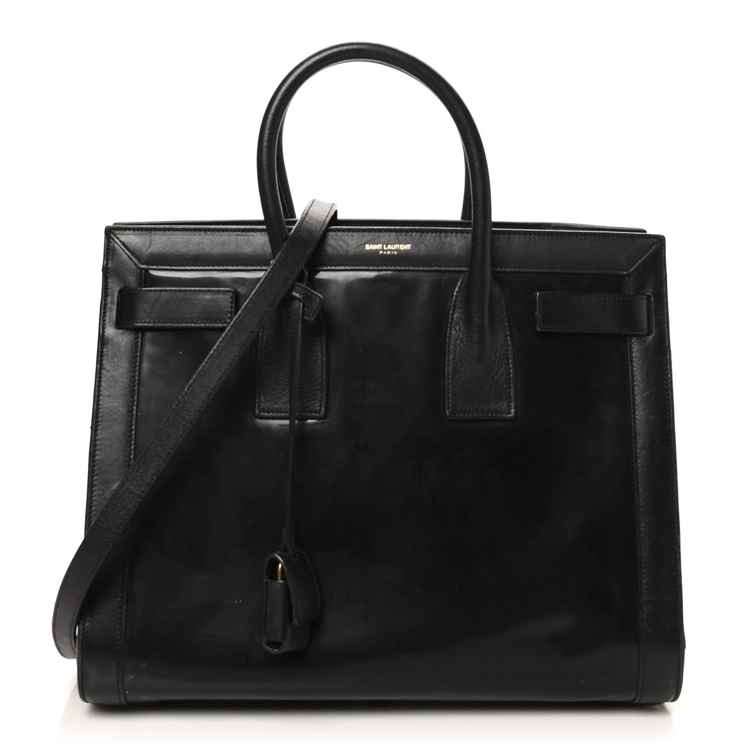 Saint Laurent Patent Calfskin Small Sac de Jour Black 1 of 11