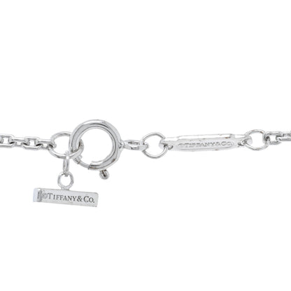 Tiffany 18K White Gold Diamond Medium Smile Pendant Necklace 4 of 5