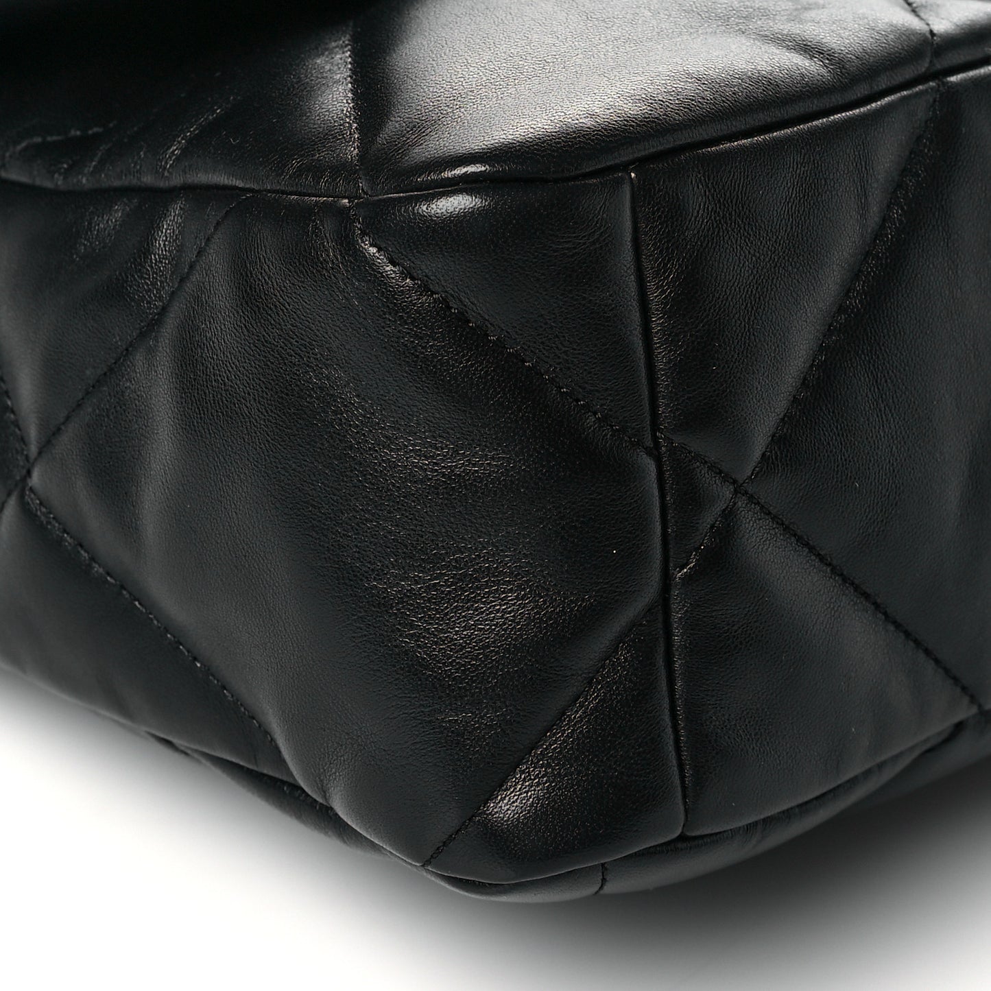 Lambskin Quilted Large Chanel 19 Flap Black