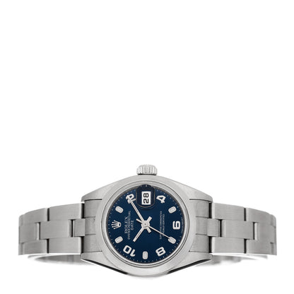 Rolex Stainless Steel 26mm Oyster Perpetual Date Watch Blue 79160 4 of 8