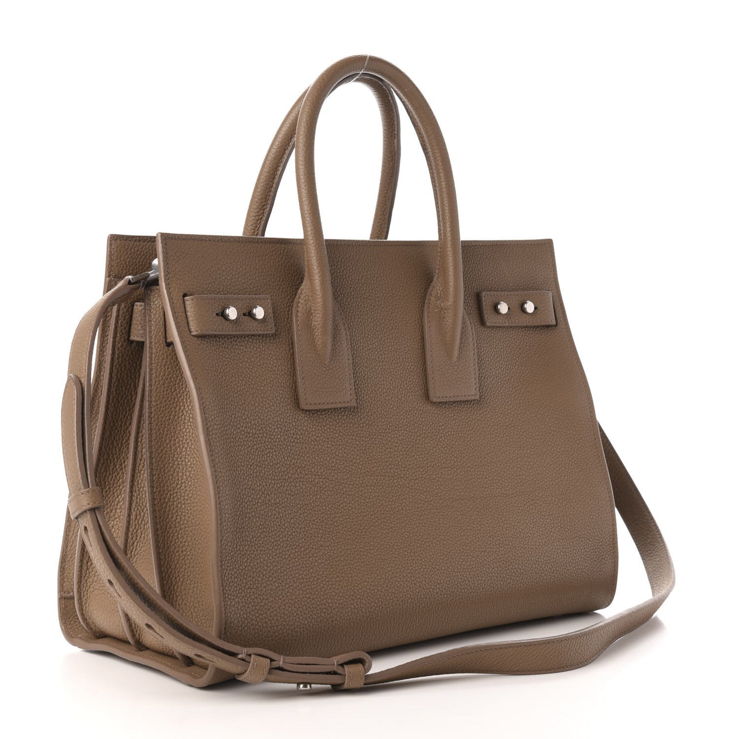 Grained Calfskin Small Supple Sac De Jour Taupe