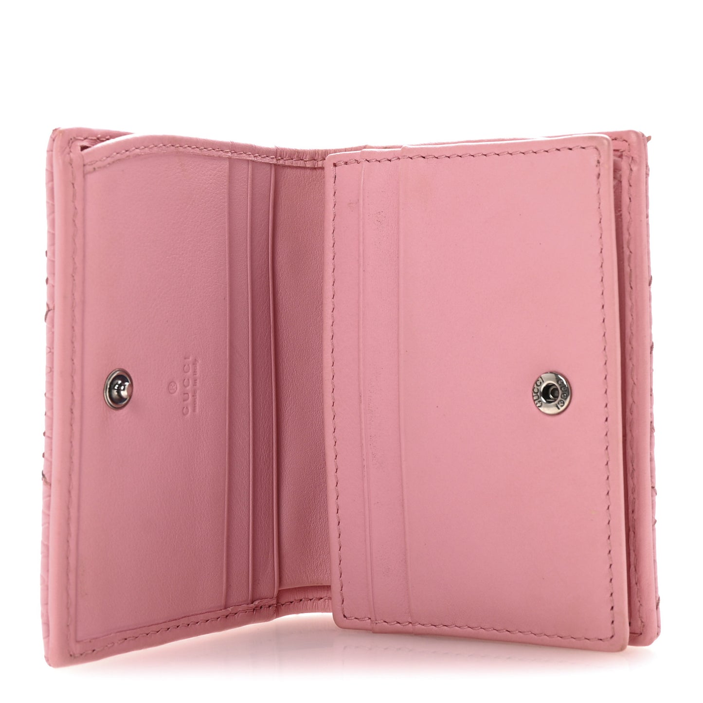 Snakeskin GG Marmont Card Case Wallet Perfect Pink