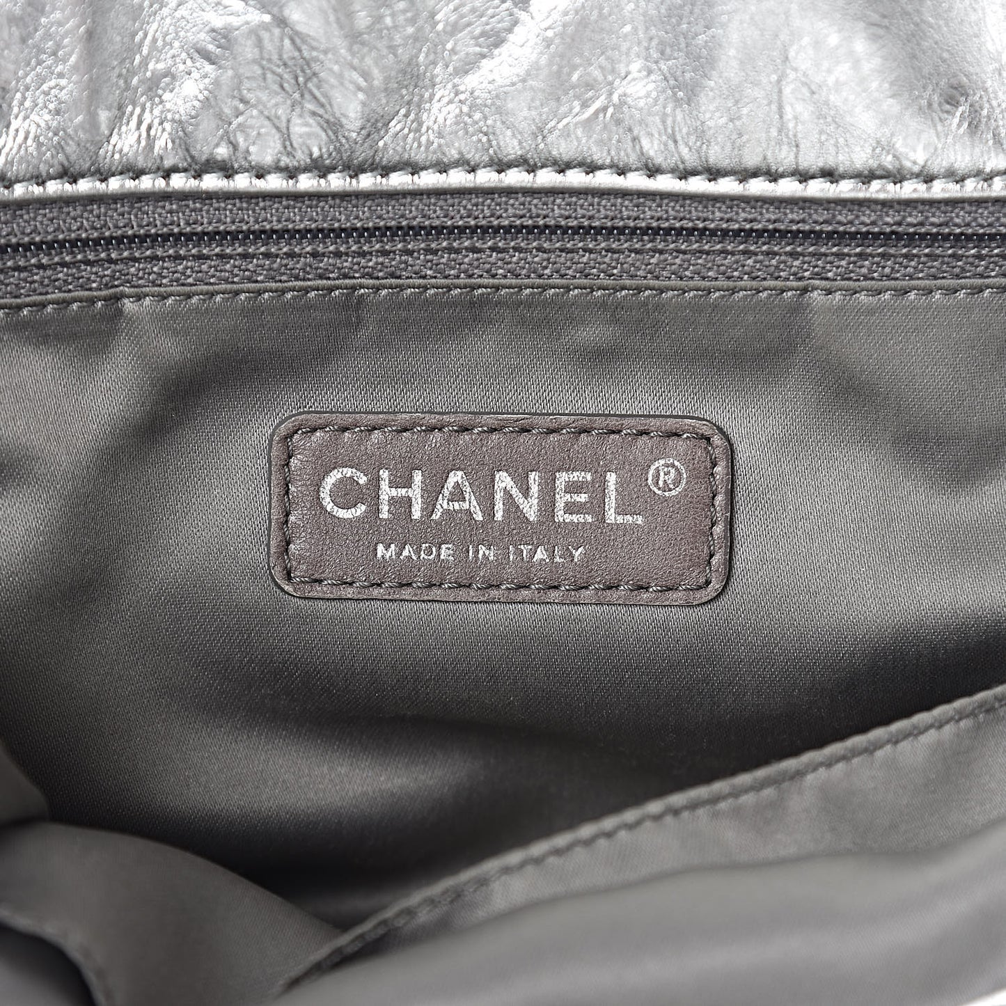 Metallic Perforated Lambskin Hollywood Hobo Silver