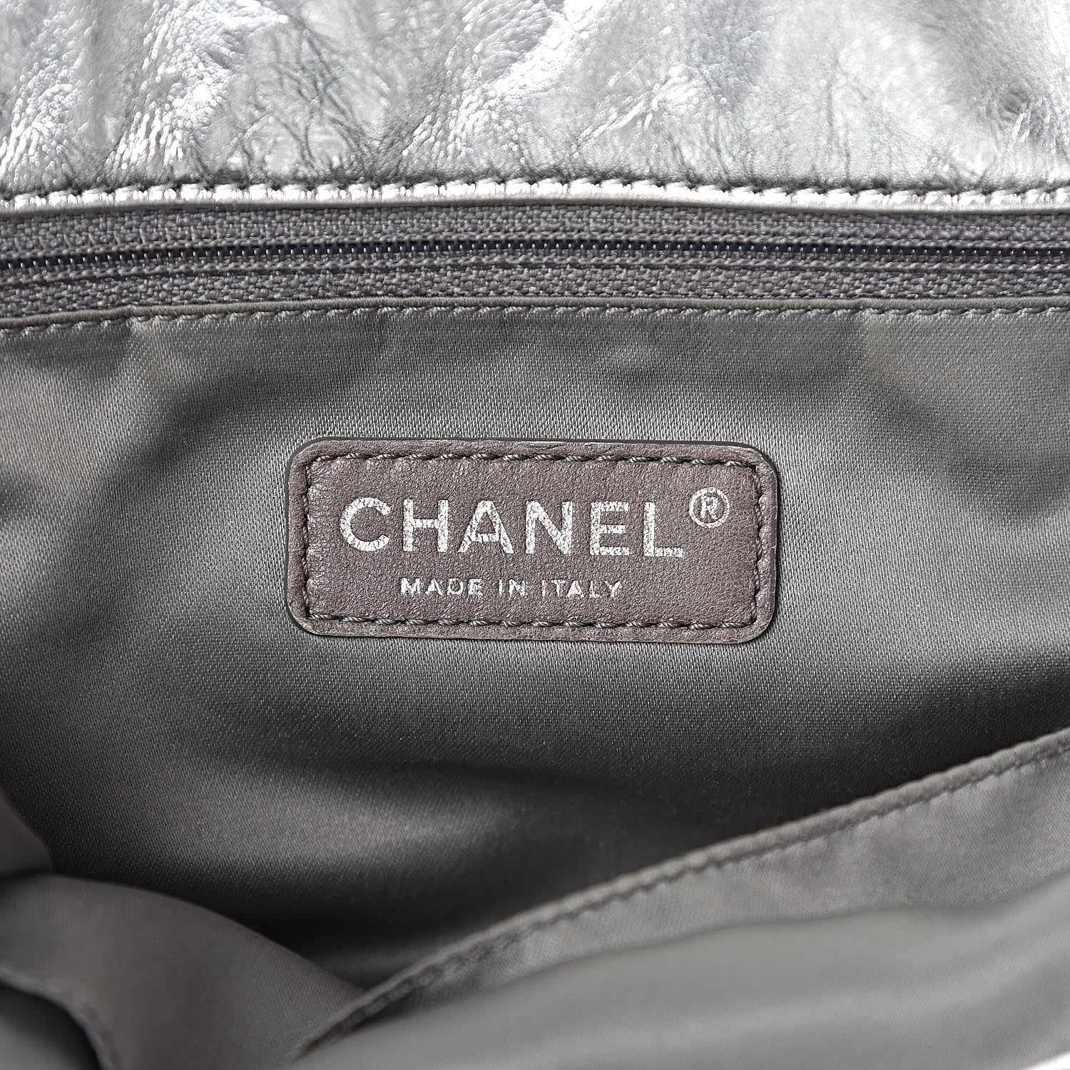 Chanel Metallic Perforated Lambskin Hollywood Hobo Silver 6 of 17