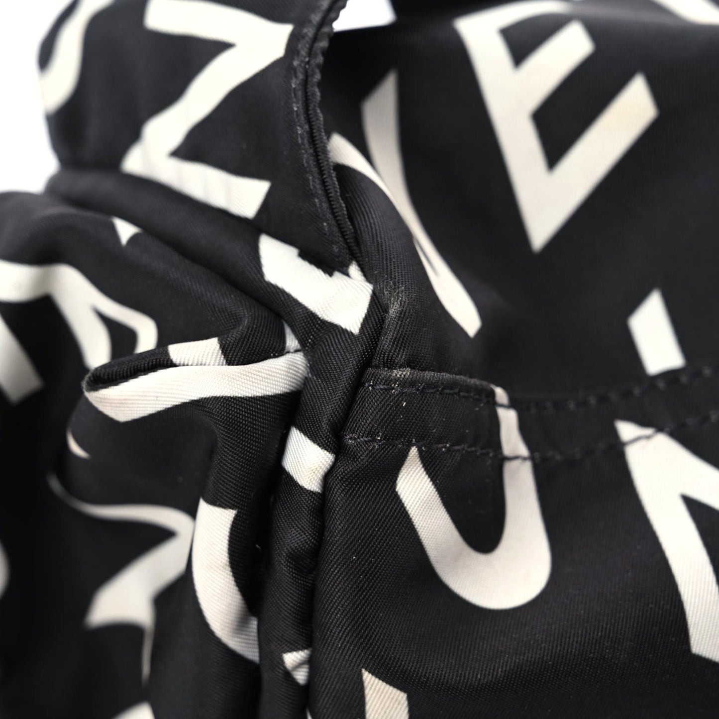 Nylon Allover Logo Belt Bag Black