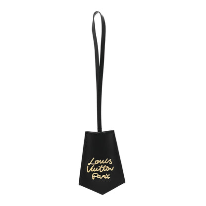 Louis Vuitton Calfskin LV Script Cloche Cles Bag Charm Black 1 of 4