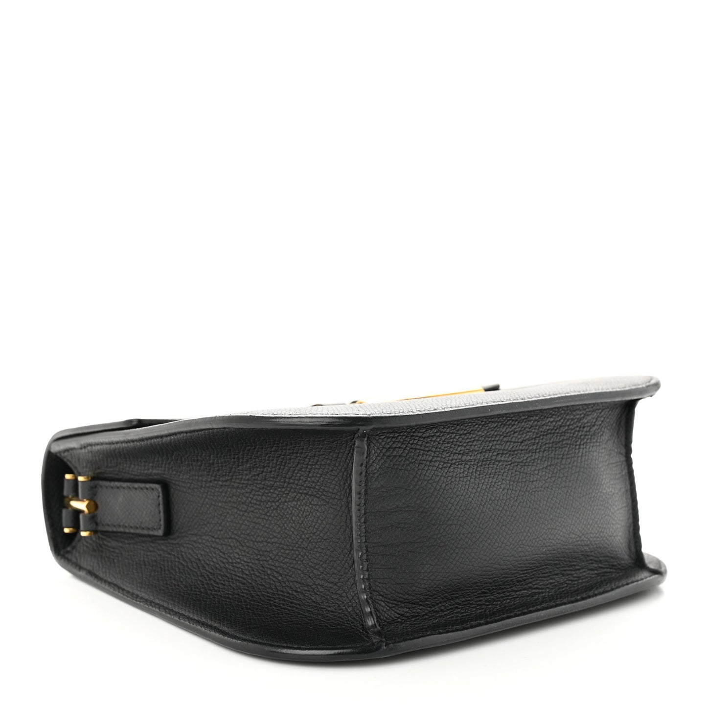 Calfskin Small T Clasp Tara Crossbody Bag Black