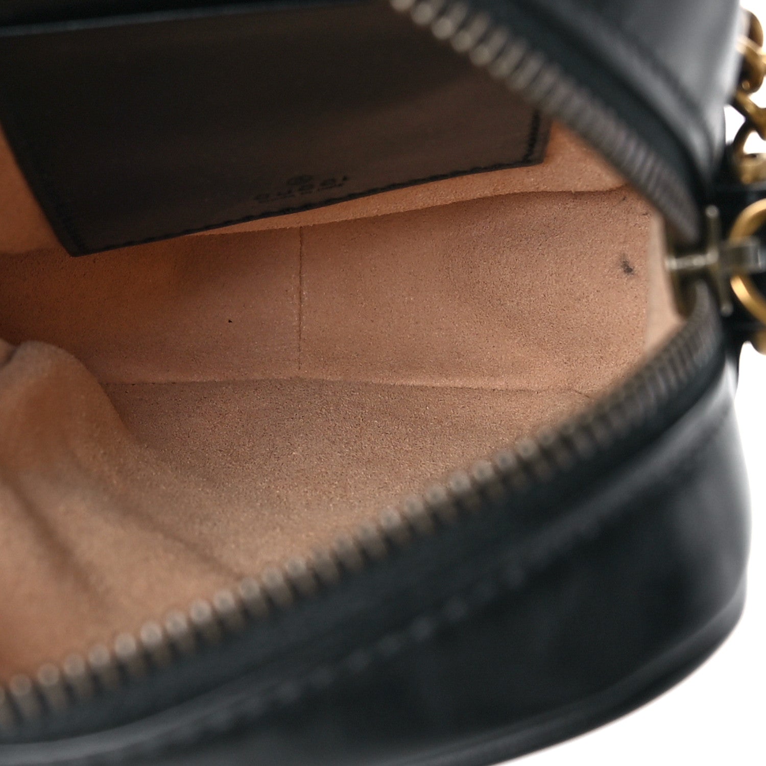 Gucci Calfskin Matelasse Mini GG Marmont Crossbody Bag Black 5 of 9