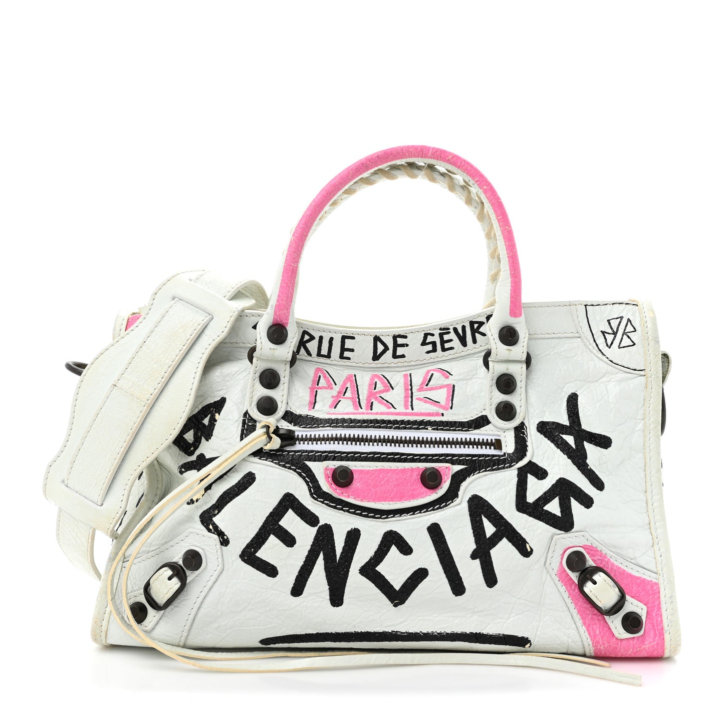Agneau Graffiti All Over Classic Hardware S City White Multicolor