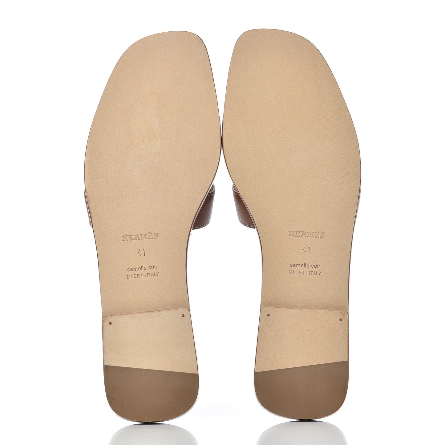 Box Calfskin Oran Sandals 41 Gold