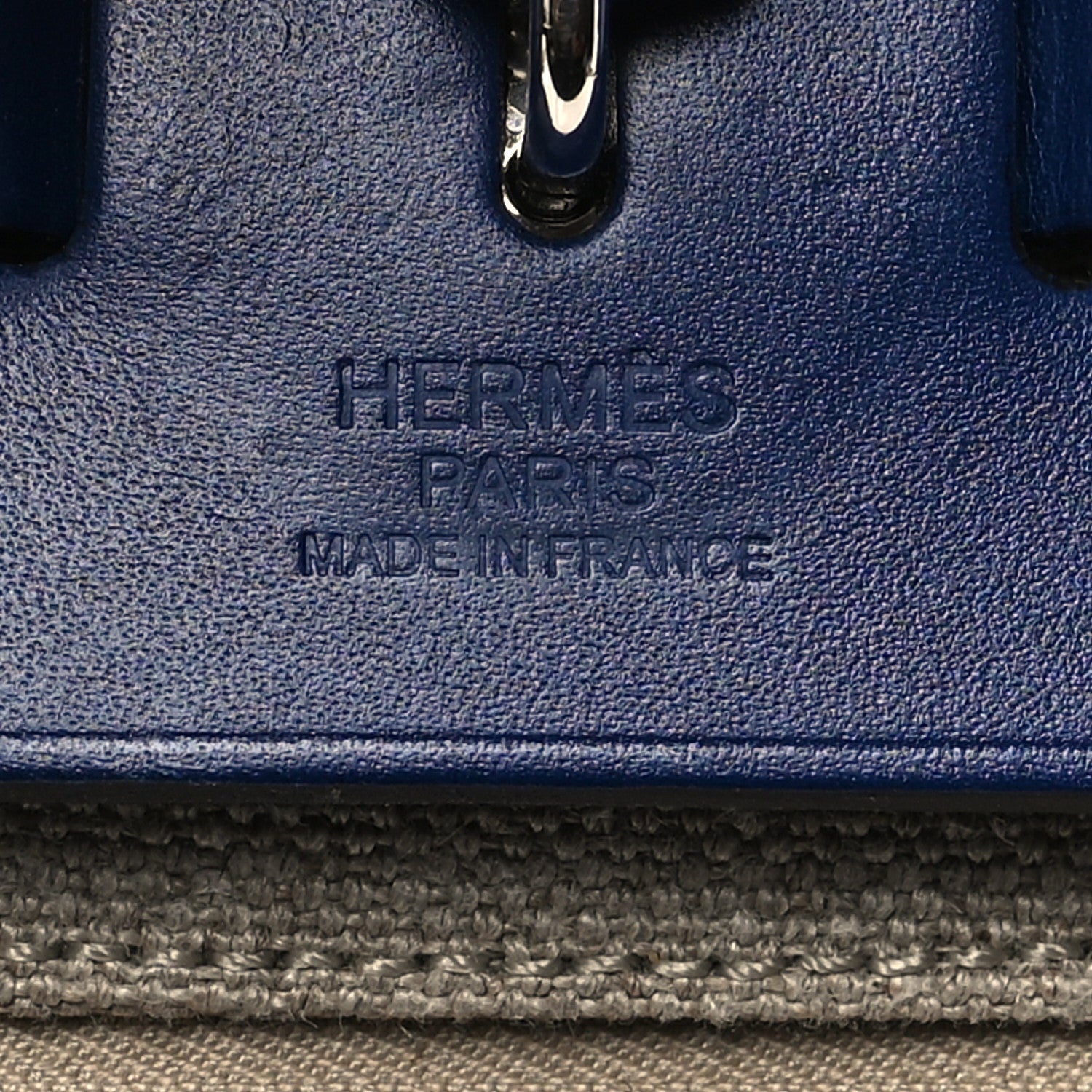 Hermes Military Toile Vache Hunter Herbag Zip Retourne 31 PM Bleu De France Ecru 6 of 14