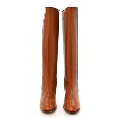 Gucci X ADIDAS Calfskin Elizabeth Knee Boots 39 Royal Cognac Great White 2 of 12