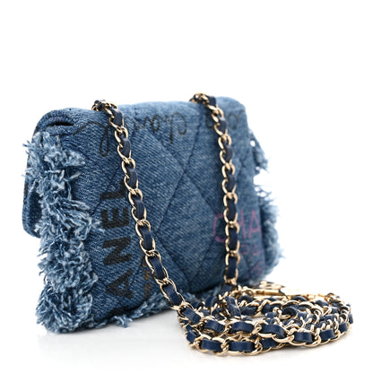 Chanel Denim Quilted Denim Mood Belt Bag Blue Multicolor 3 of 11