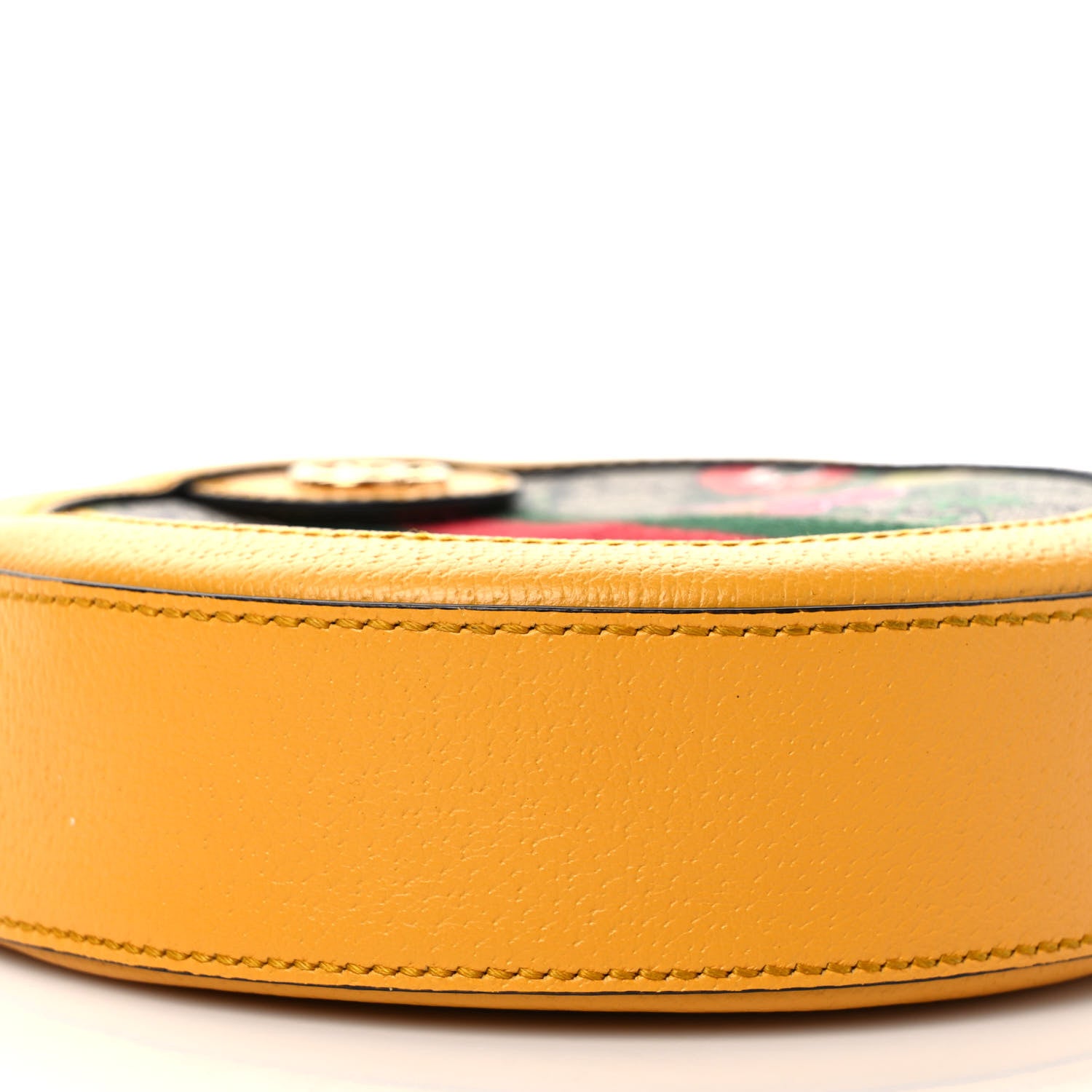 Gucci GG Supreme Monogram Flora Web Mini Ophidia Round Shoulder Bag Beige Multicolor Crop 8 of 9