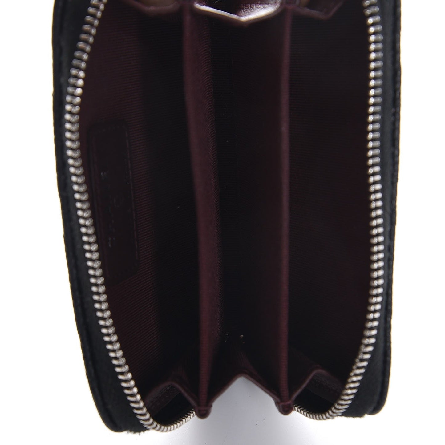 Caviar Quilted Zip Coin Purse Black