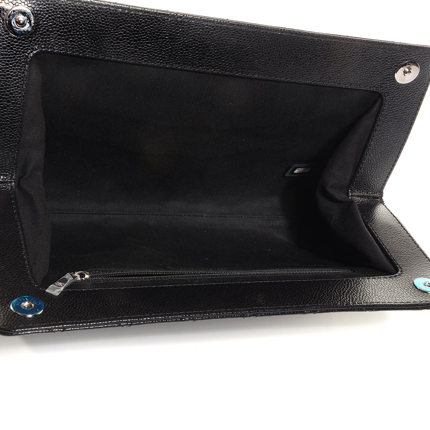 Chanel Caviar Quilted CC Large Clutch Black 5 of 7
