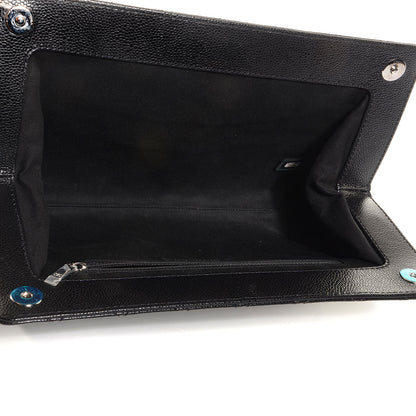 Chanel Caviar Quilted CC Large Clutch Black 5 of 7