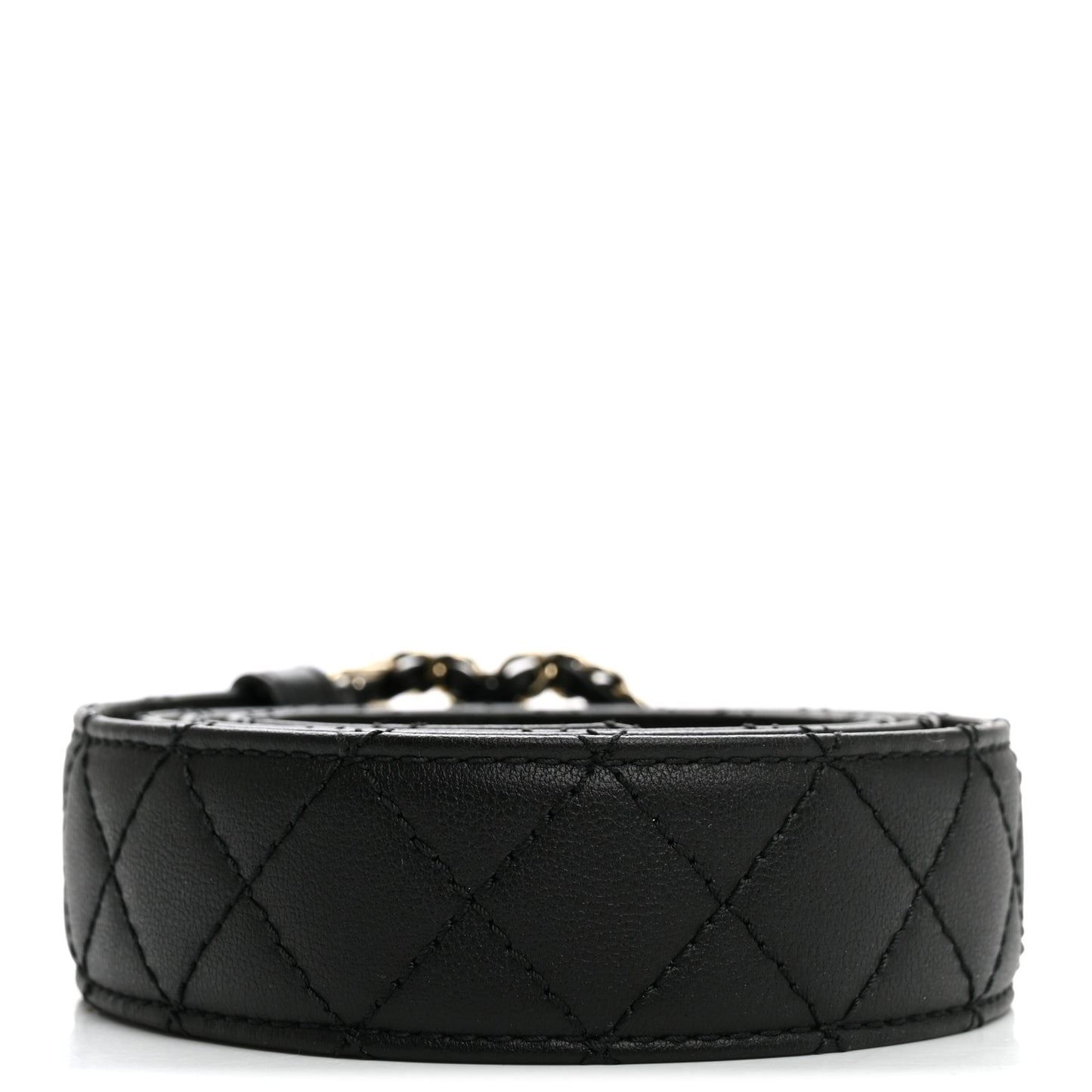 Calfskin Quilted CC Chain Belt 95 38 Black