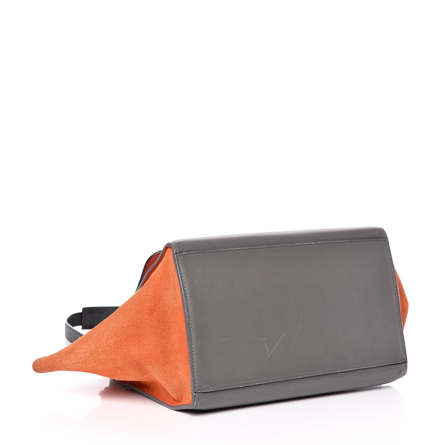 Celine Smooth Calfskin Suede Medium Tri-Color Trapeze Flamingo 4 of 24