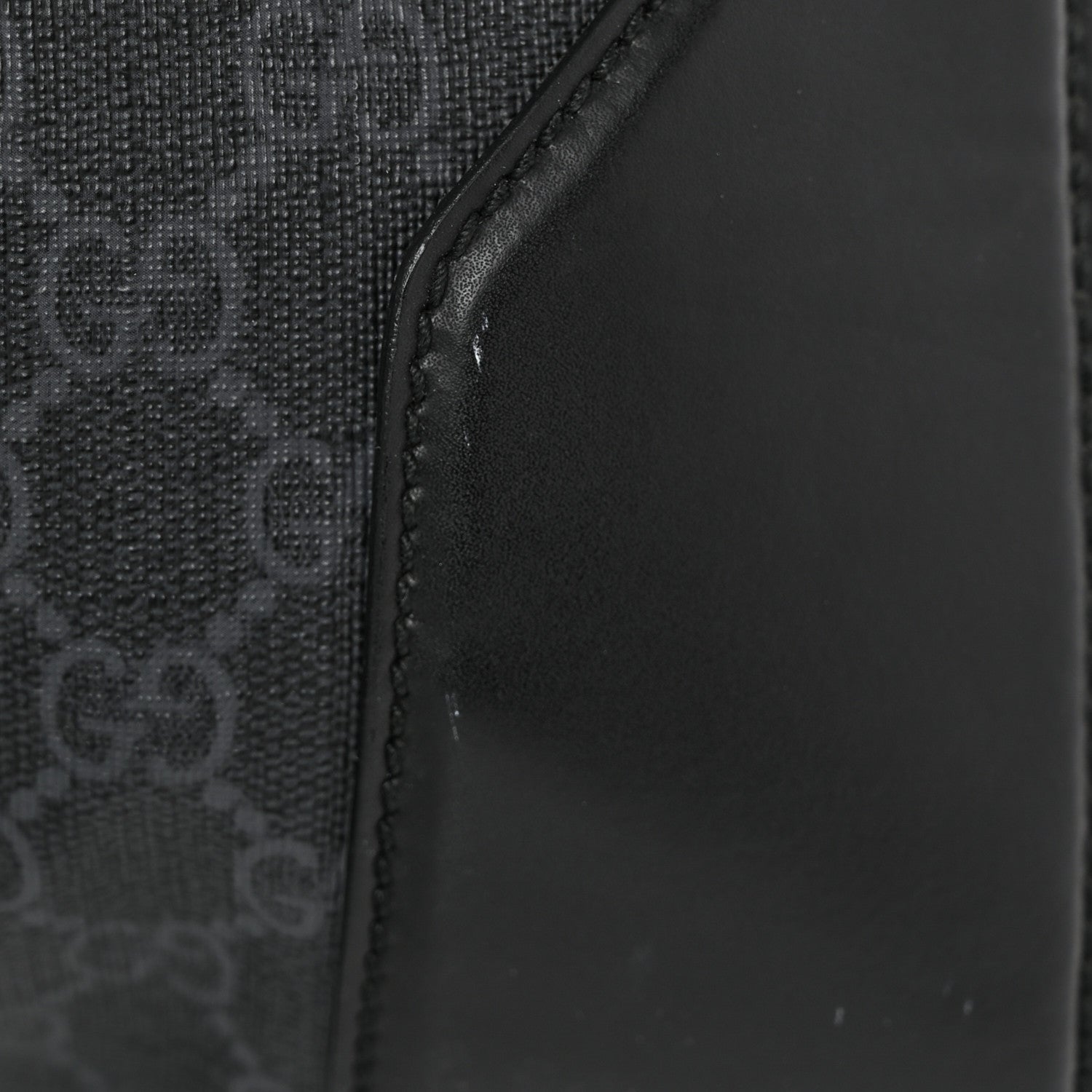 Gucci Soft GG Supreme Monogram Appia Calfskin Web Large Carry On Duffle Bag Black Grey 16 of 23