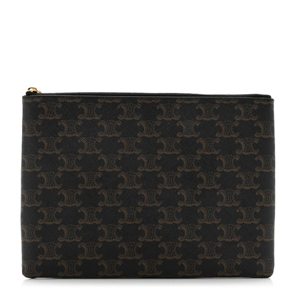 Celine Triomphe Canvas Pouch Black 1 of 8