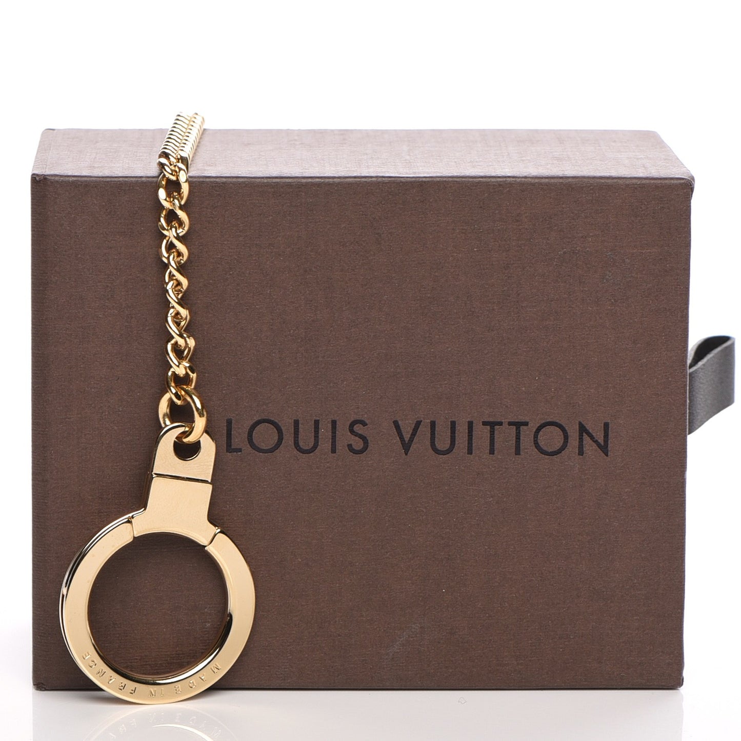 Metal Pochette Extender Key Ring Chain Gold