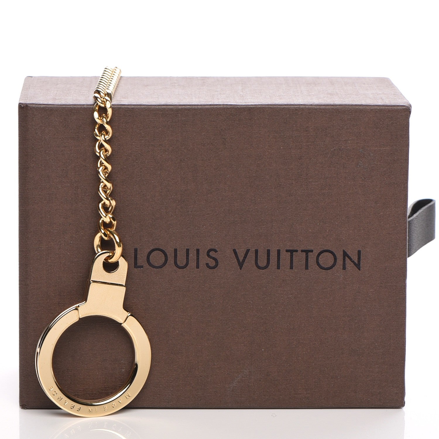 Louis Vuitton Metal Pochette Extender Key Ring Chain Gold 5 of 5