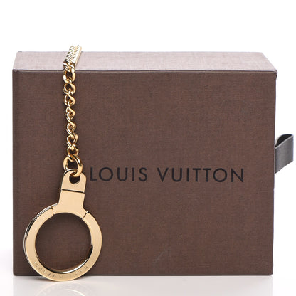 Louis Vuitton Metal Pochette Extender Key Ring Chain Gold 5 of 5