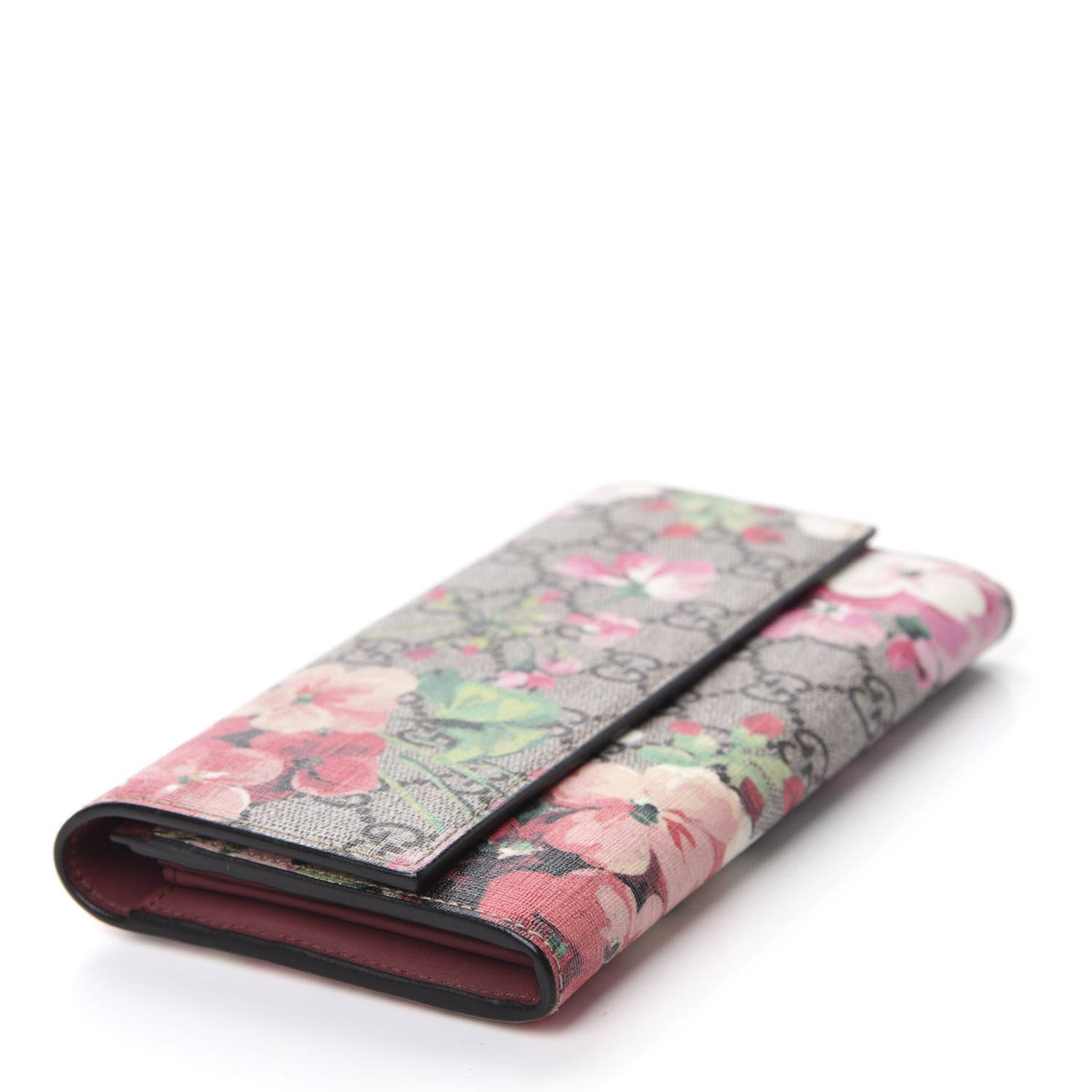 Gucci GG Supreme Monogram Blooms Continental Wallet Beige Multicolor Dry Rose 4 of 7