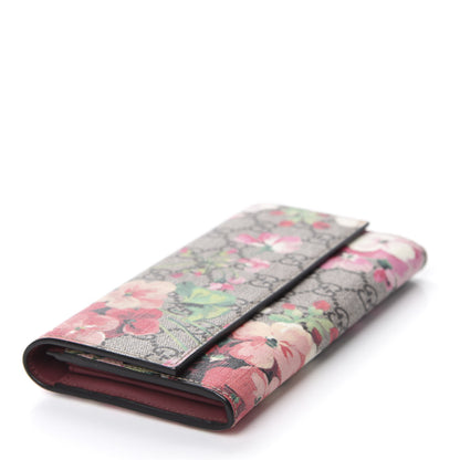 Gucci GG Supreme Monogram Blooms Continental Wallet Beige Multicolor Dry Rose 4 of 7