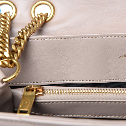 Saint Laurent Calfskin Y Quilted Monogram Medium Loulou Chain Satchel Light Natural 9 of 11