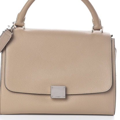 Celine Drummed Calfskin Suede Small Trapeze Dune 8 of 9