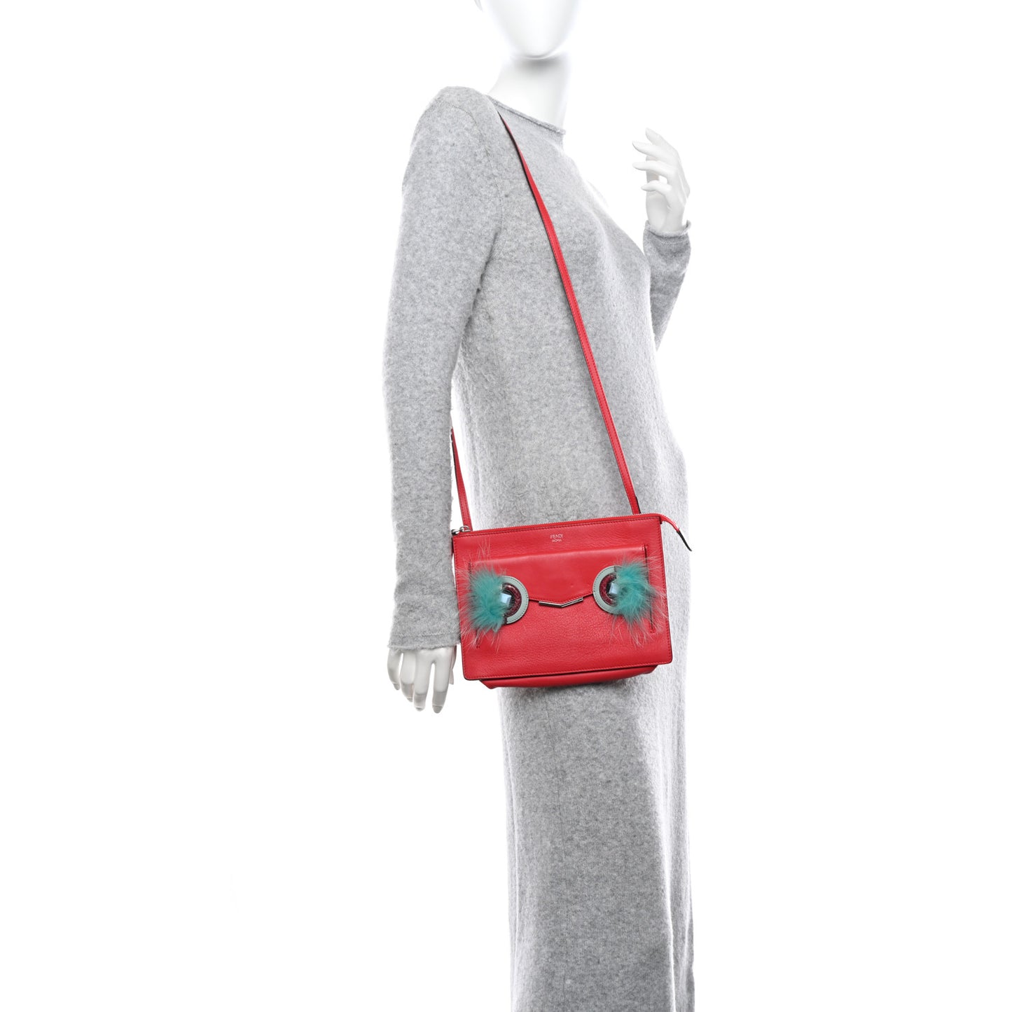 Vitello Dolce Fox Elaphe Ayers Hypnoteyes Min 2Jours Pouch Papavero Turchese Multicolor