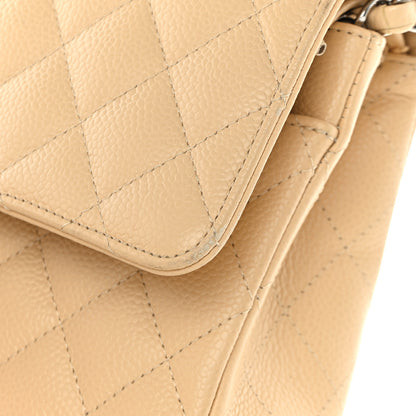 Chanel Caviar Quilted Medium Double Flap Beige 13 of 14