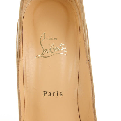 Christian Louboutin Suede Calfskin Maleva 150 Platform Peep Toe Pumps 40 Pomice 7 of 10