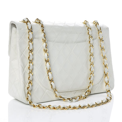 Chanel Lambskin Quilted XL Jumbo Single Flap White 3 of 18