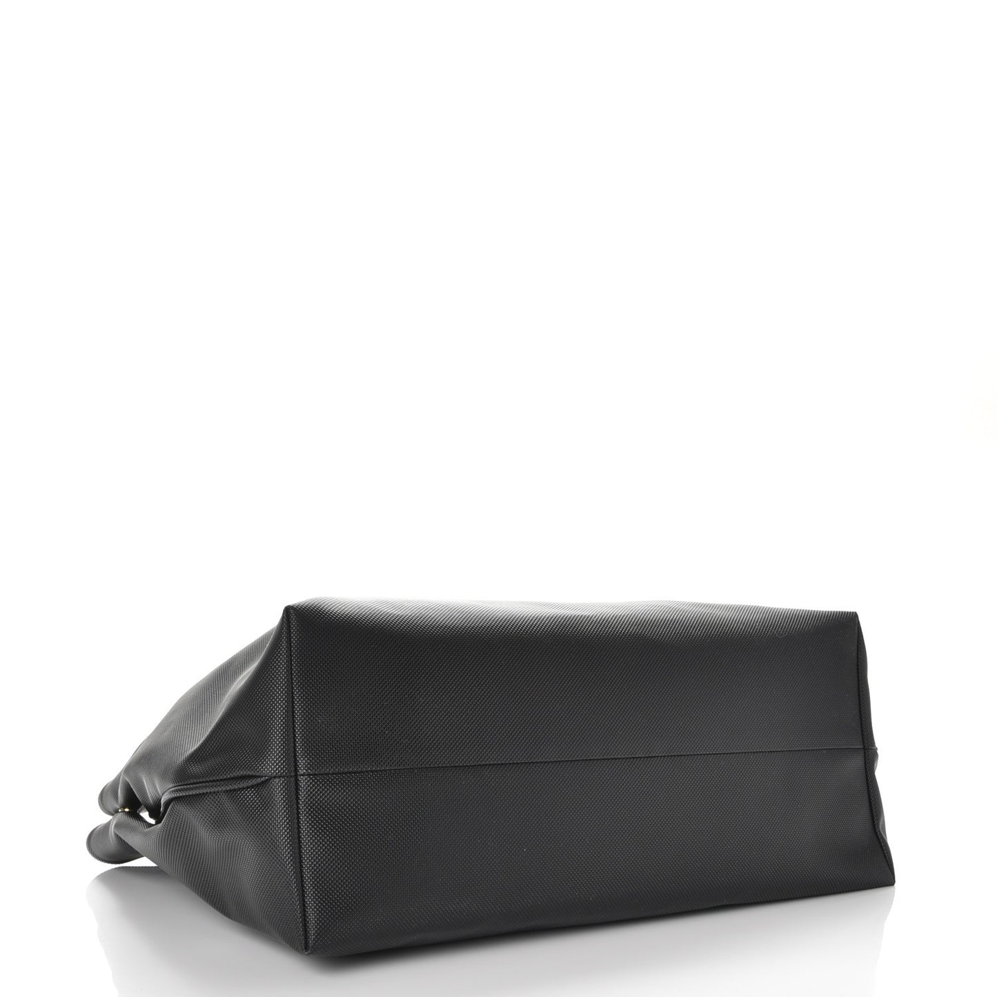 Rubberized Canvas Large Marco Polo Tote Black