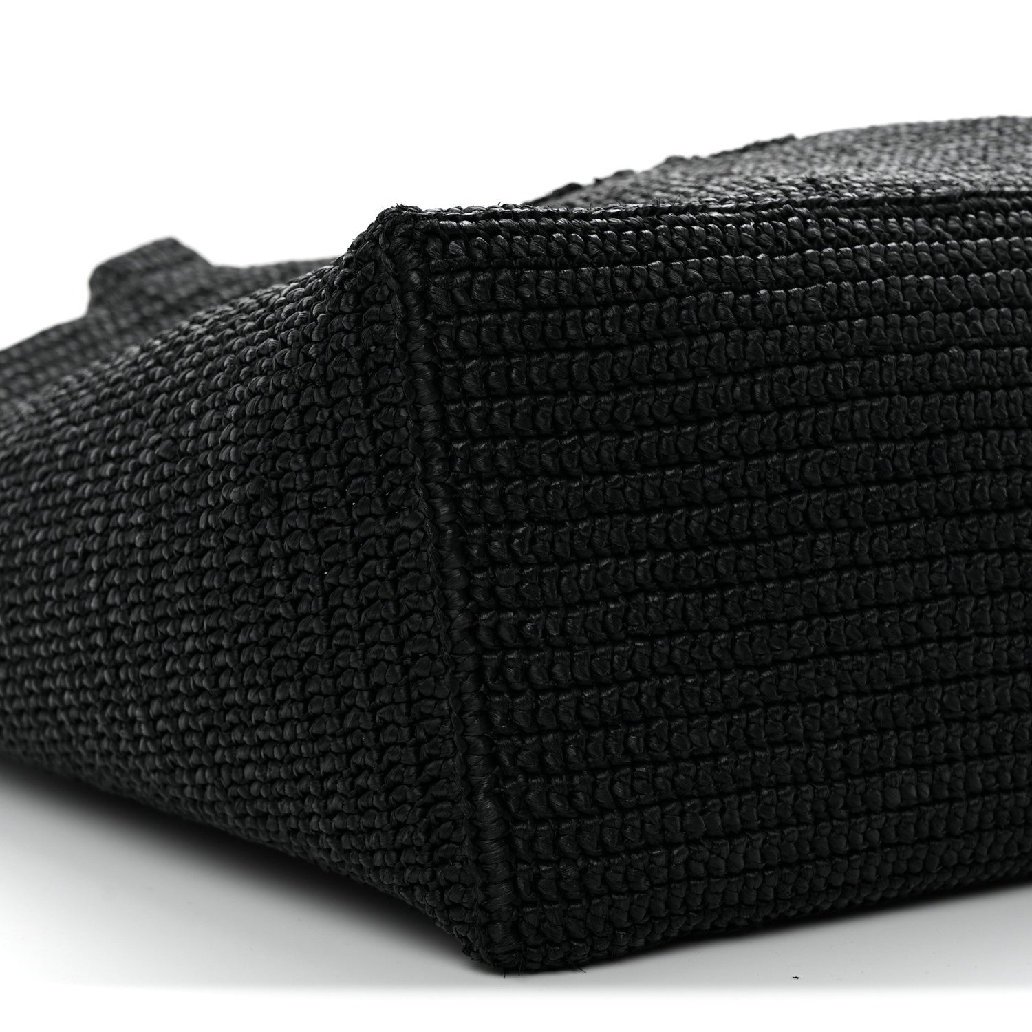 Saint Laurent Raffia Wide Tote Black 7 of 8