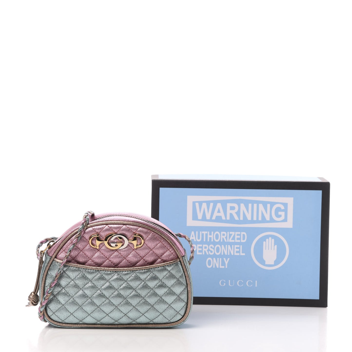 Laminated Nappa Trapuntata Mini Zumi Dome Shoulder Bag Rosa Lago Rame