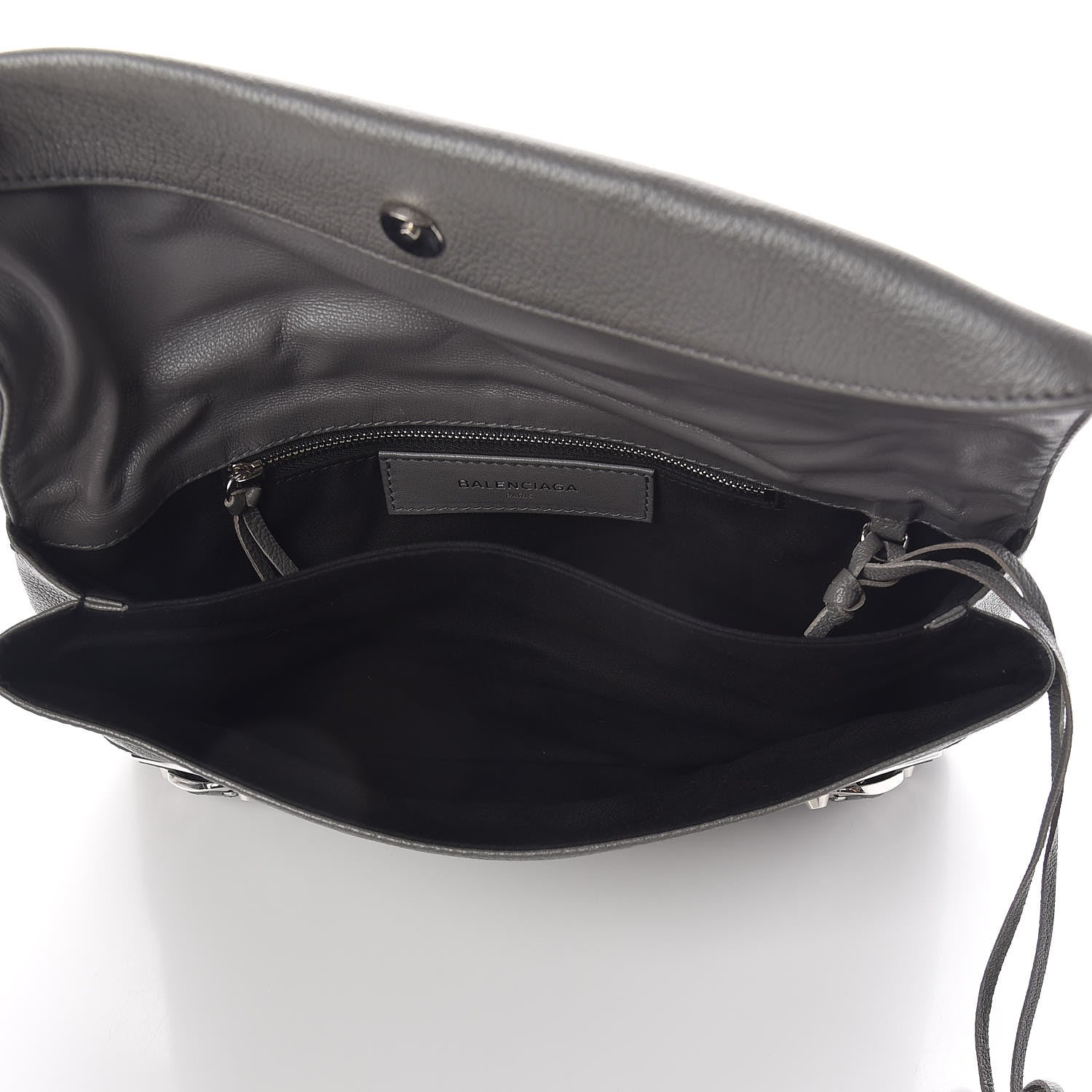 Balenciaga Chevre Silver Metallic Edge Hardware Envelope Clutch Gris Acier 5 of 9