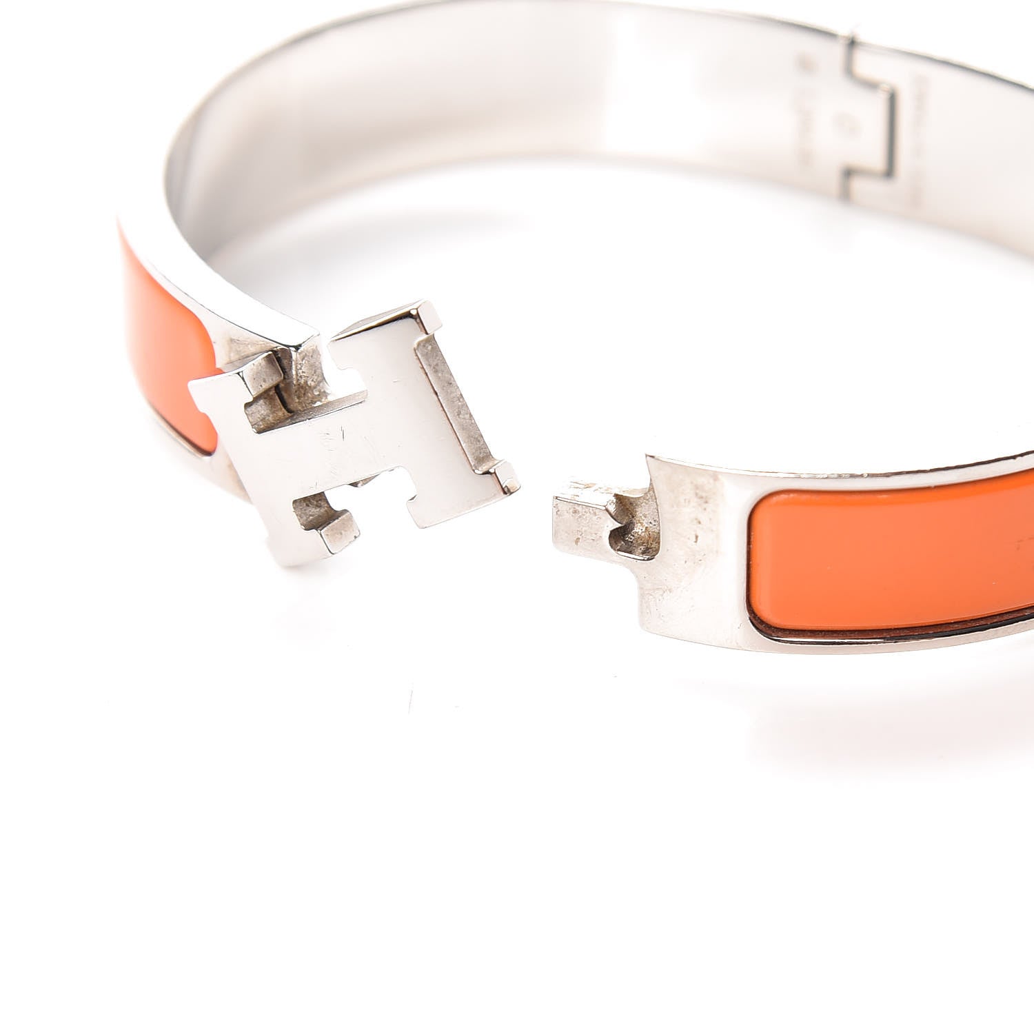 Hermes Enamel Narrow Clic Clac H Bracelet PM Orange 5 of 6
