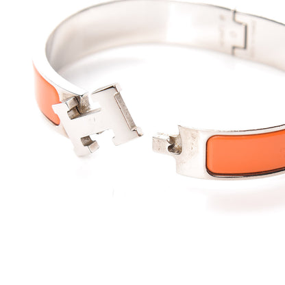 Hermes Enamel Narrow Clic Clac H Bracelet PM Orange 5 of 6