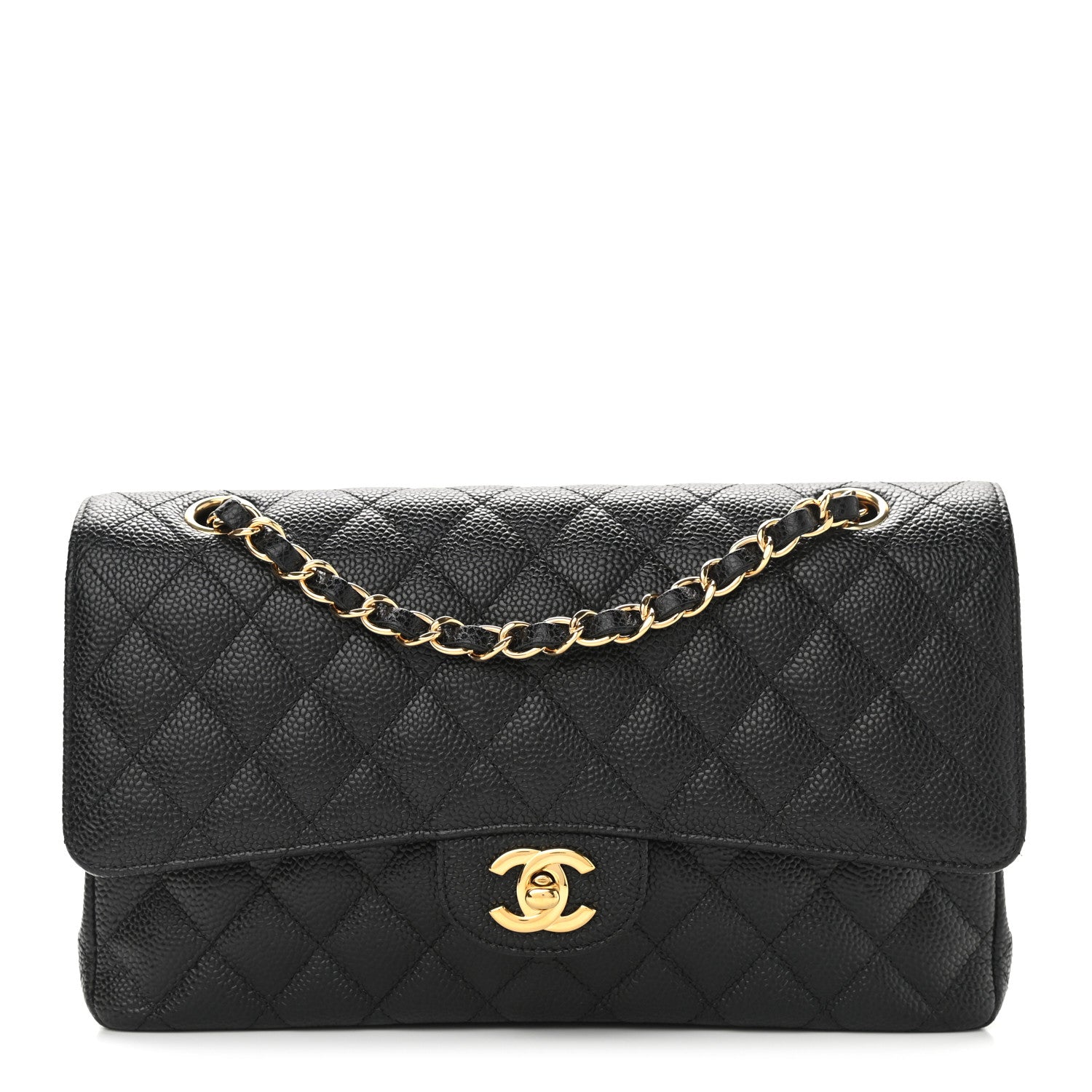 Chanel Caviar Quilted Medium Double Flap Black 1 of 9